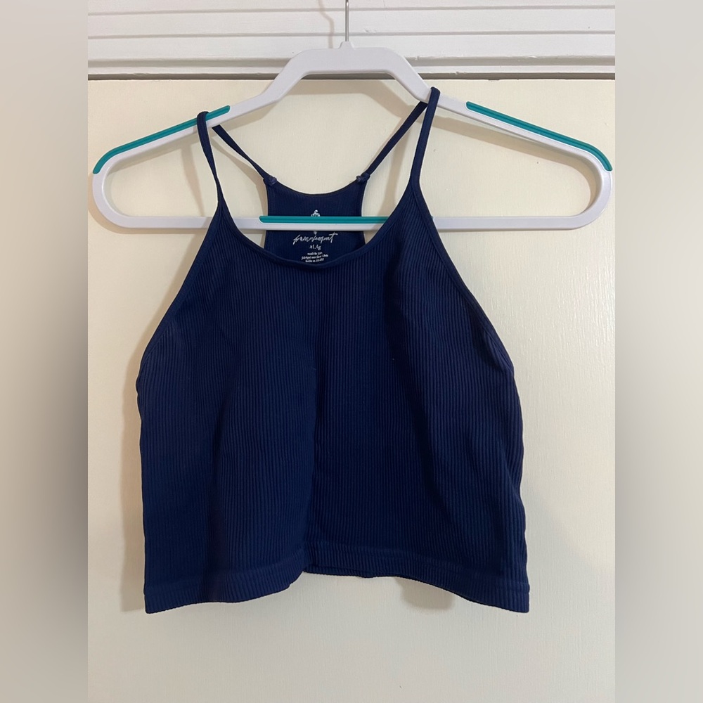 Free people tank size XL fits a large color is navy